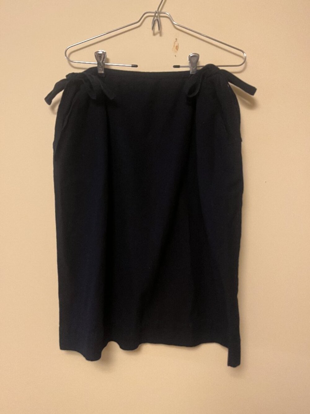 A-Line Skirt w/ Side Ties (Deep Navy-Near Black)